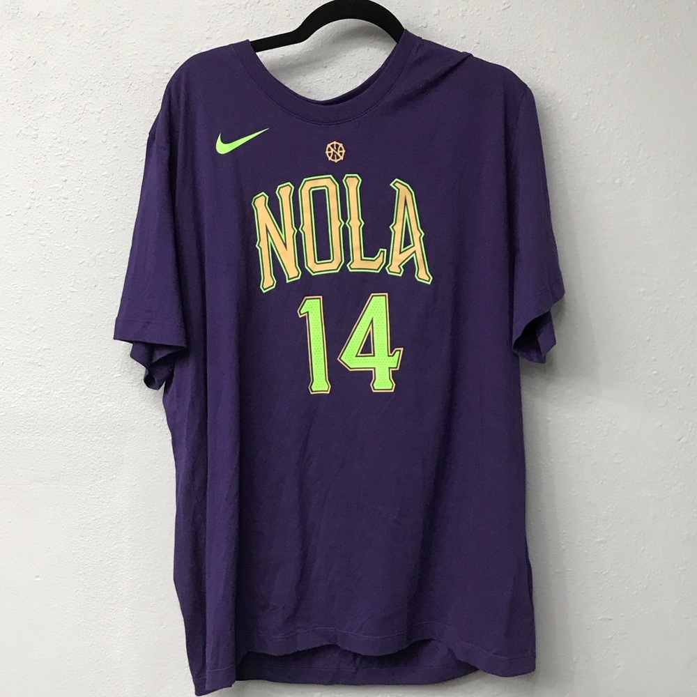 NBA Purple and Green NOLA Short Sleeve Tee